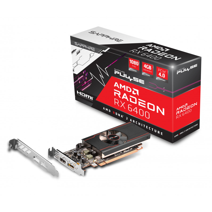 Karta grafiki SAPPHIRE Radeon RX 6400 Pulse 4GB GDDR6 - 11315-01-20G