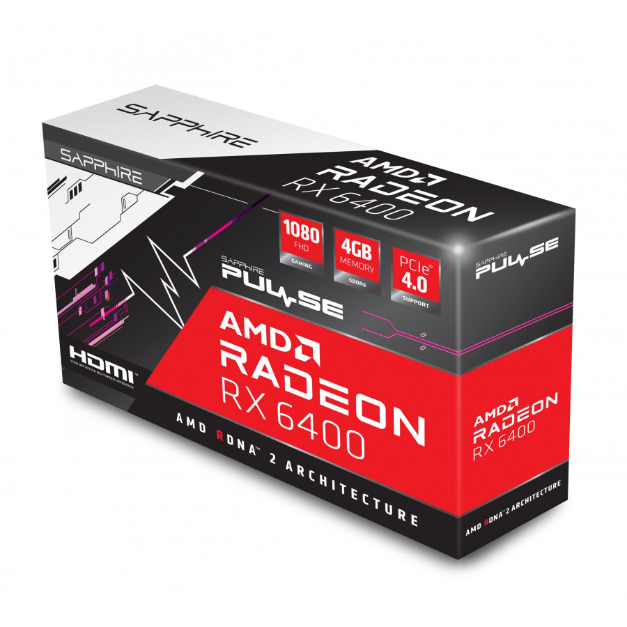 Karta grafiki SAPPHIRE Radeon RX 6400 Pulse 4GB GDDR6 - 11315-01-20G
