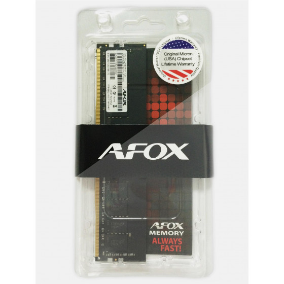 AFOX DDR4 8GB 3200MHZ MICRON CHIP CL22 XMP2 RANK1 X4 AFLD48PH2P
