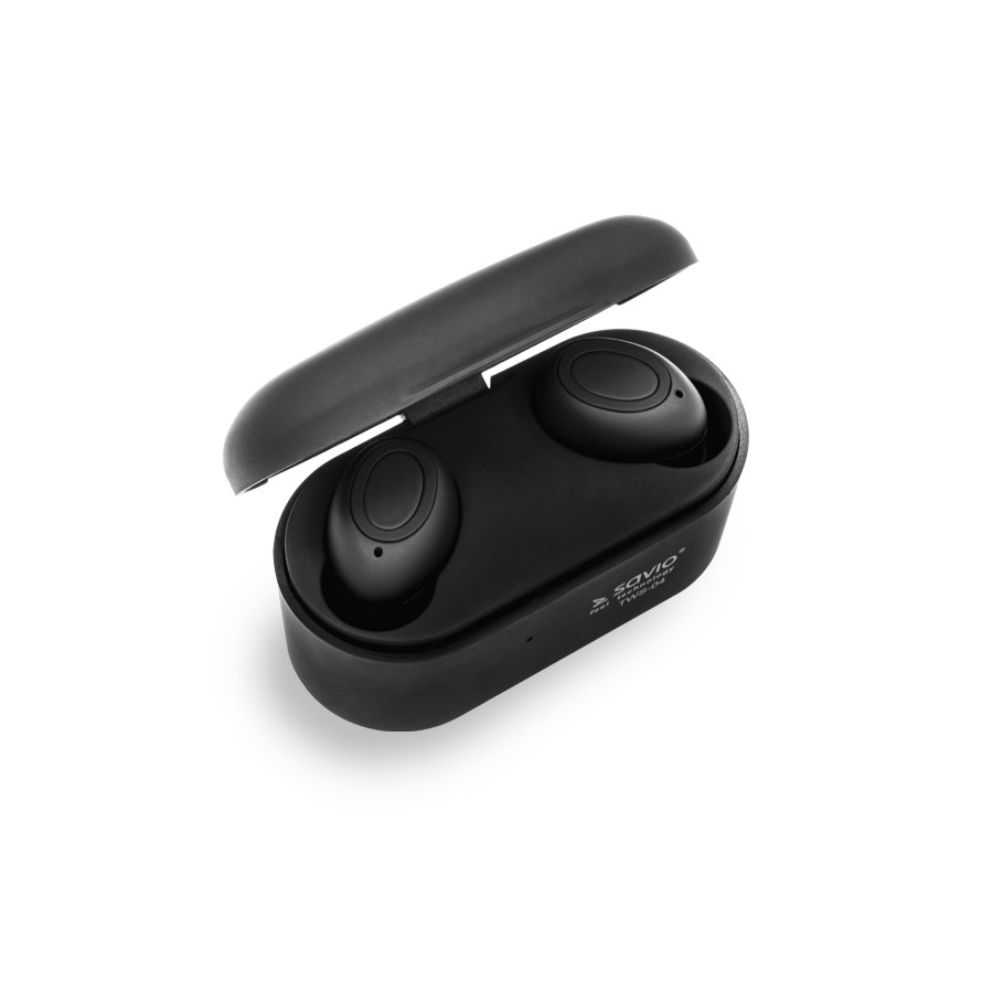 Słuchawki SAVIO TWS-04 (bluetooth  bezprzewodowe, Bluetooth  z wbudowanym mikrofonem  kolor czarny
