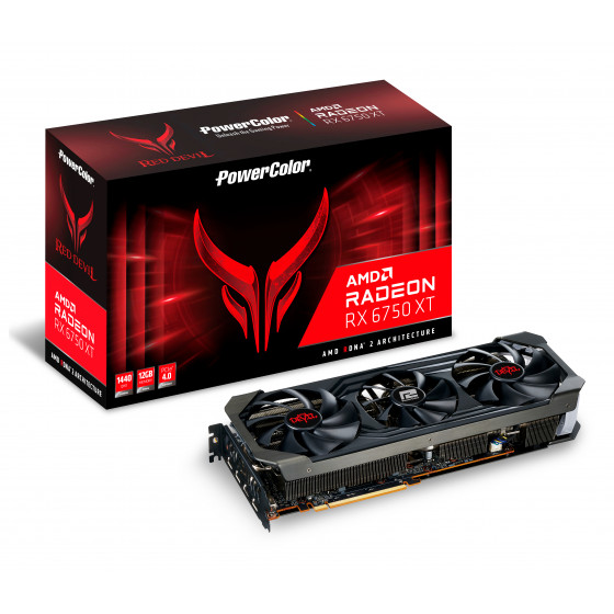 Karta graficzna PowerColor Radeon RX 6750 XT Red Devil 12GB - AXRX 6750XT 12GBD6-3DHE/OC