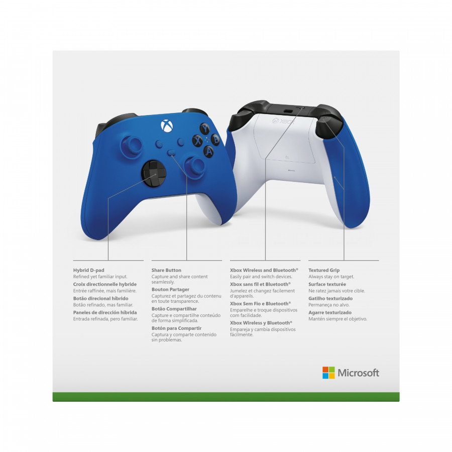 Kontroler Bezprzewodowy Xbox Shock Blue - QAU-00001