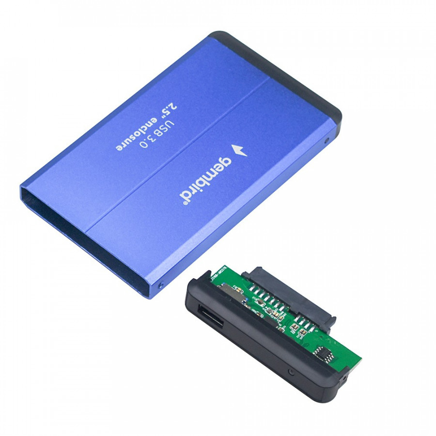 GEMBIRD OBUDOWA HDD/SSD USB 3.0 2.5" SATA, ALUMINIUM, NIEBIESKA
