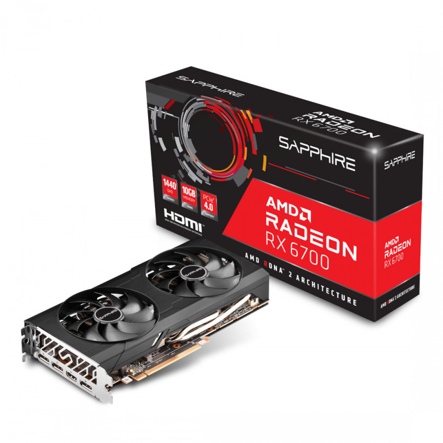 Karta graficzna Sapphire Radeon RX 6700 Gaming OC 10GB GDDR6 - 11321-03-20G