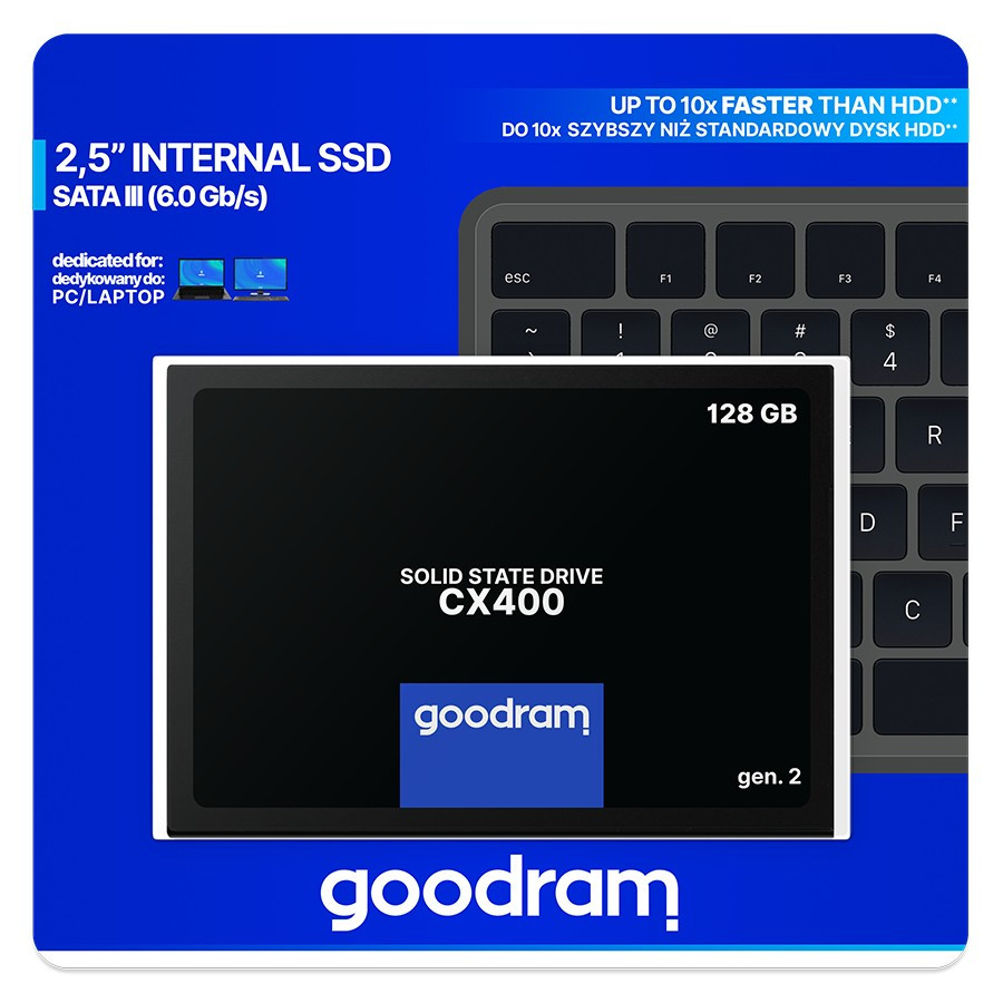 Dysk SSD GOODRAM CX400 gen. 2 - 128GB - 2.5" - SSDPR-CX400-128-G2