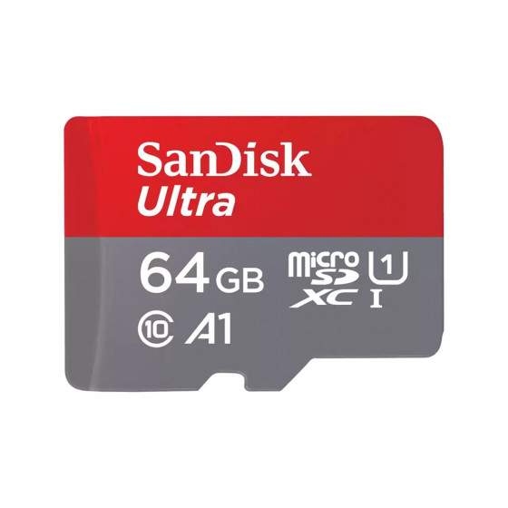 Pamięć SANDISK ULTRA microSDXC 64GB + SD ADAPTER - SDSQUAB-064G-GN6MA