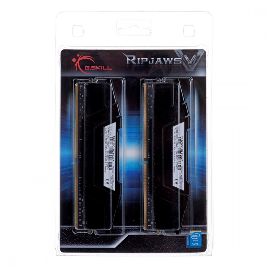 Zestaw pamięci G.SKILL RipjawsV F4-3200C16Q-64GVK (DDR4 DIMM  4 x 16 GB  3200 MHz  CL16)
