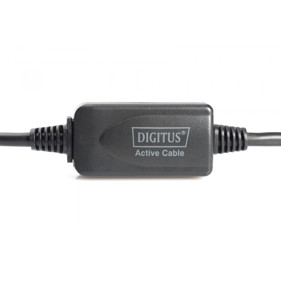 Kabel DIGITUS DA-73101 (USB M - USB F  15m  kolor czarny)