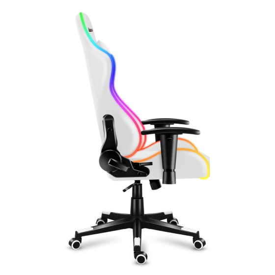 Fotel gamingowy Huzaro Force 6.0 RGB - biały