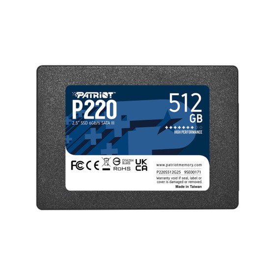 Dysk komputerowy PATRIOT P220 - SSD - 512GB - 2,5" - P220S512G25