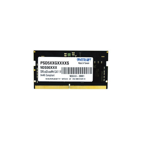 Pamięć RAM PATRIOT SIGNATURE SO-DIMM DDR5 16GB 4800MHz CL40 - PSD516G480081S