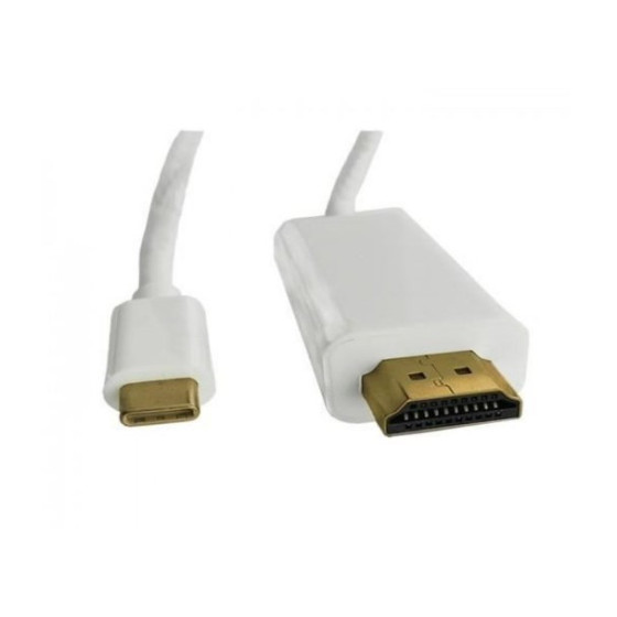 Kabel Qoltec 50414 (USB typu C M - HDMI M  1m  kolor biały)