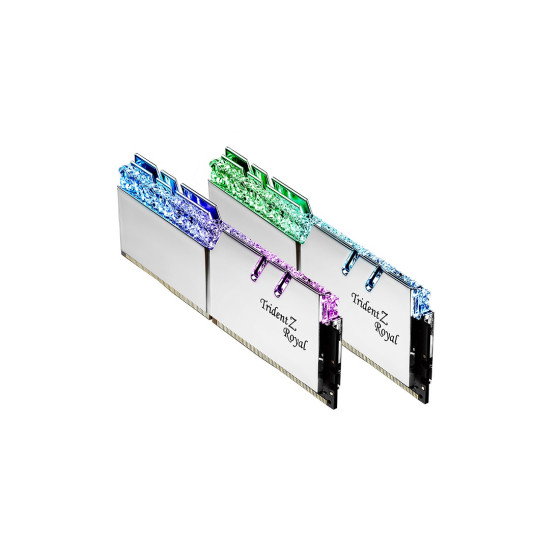 Pamięć RAM G.SKILL TRIDENTZ ROYAL RGB DDR4 32GB (2x16GB) 3600MHZ CL18 XMP2 - srebrne - F4-3600C18D-32GTRS