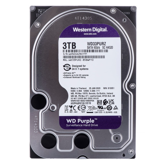 Dysk HDD WD Purple WD33PURZ - 3TB - 3.5" - WD33PURZ