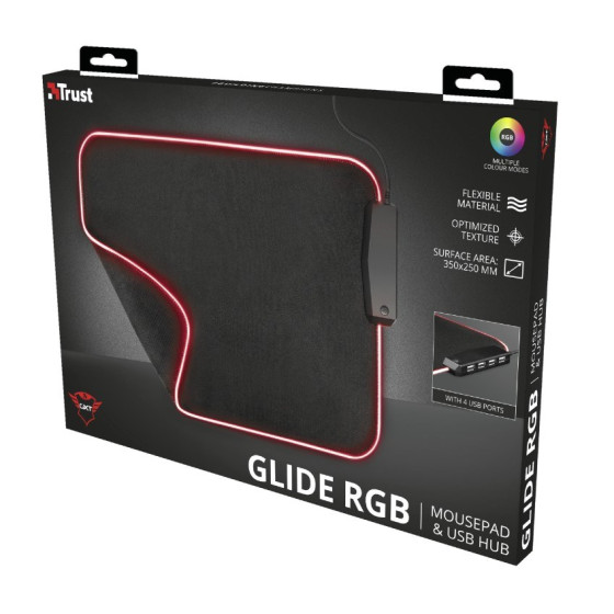 PODKŁADKA + USB HUB TRUST GXT 765 Glide-Flex RGB