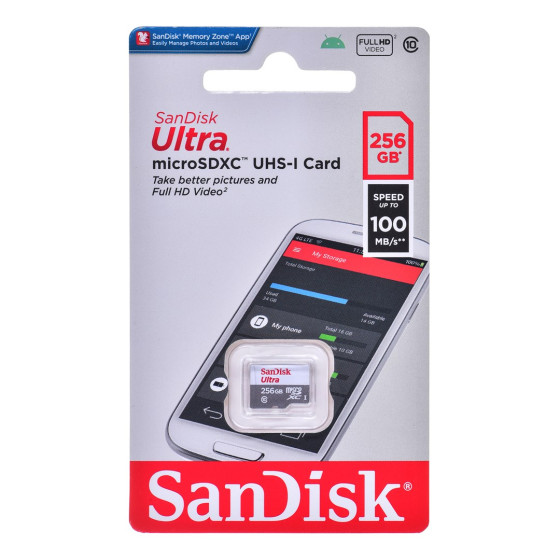 Karta pamięci SANDISK ULTRA microSDXC - 256GB - SDSQUNR-256G-GN3MN