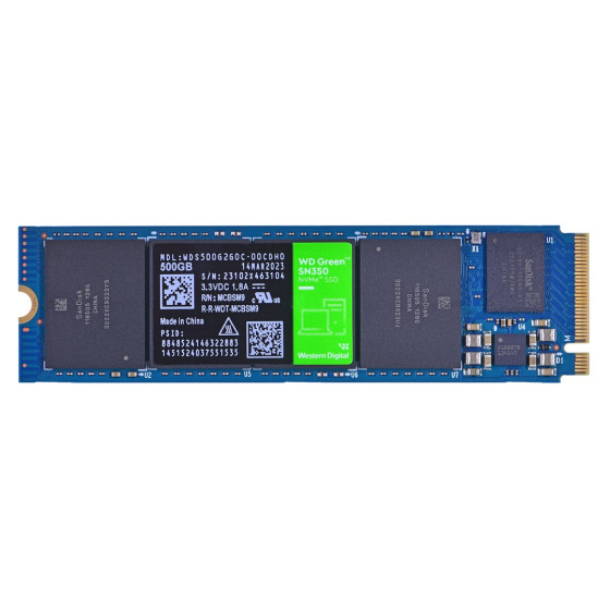 Dysk WD Green SN350 - SSD - 500GB - M.2 NVMe PCIe 3.0 - WDS500G2G0C