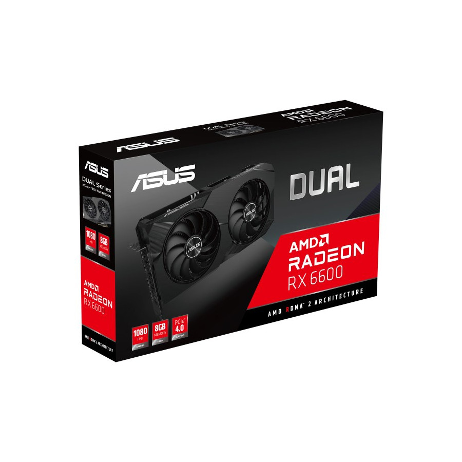 ASUS Dual -RX6600-8G-V2 AMD Radeon RX 6600 8 Go GDDR6 (90YV0GP2