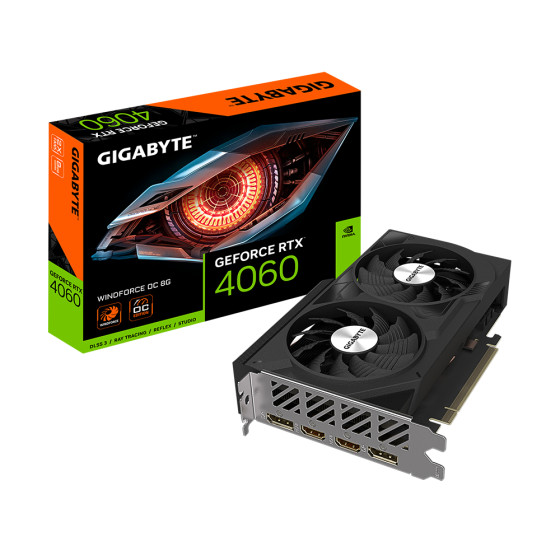 Gigabyte GeForce RTX 4060 WINDFORCE OC 8GB GDDR6 - GV-N4060WF2OC-8GD