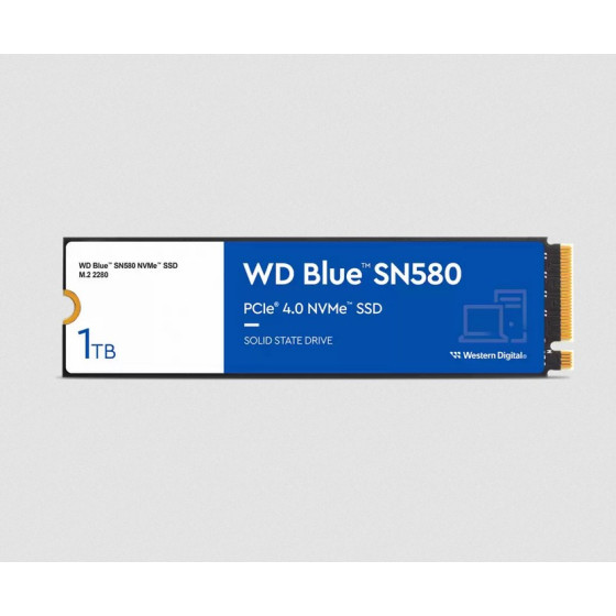 Dysk WD Blue SN580 - SSD - 1TB - M.2 NVMe PCIe 4.0 - WDS100T3B0E