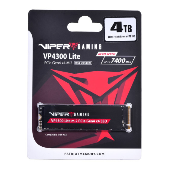 Patriot Viper VP4300L - SSD - 4TB - M.2 NVMe PCIe 4.0 - VP4300L4TBM28H