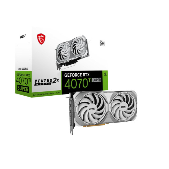 MSI GeForce RTX 4070 Ti SUPER VENTUS 2X WHITE OC 16GB GDDR6X