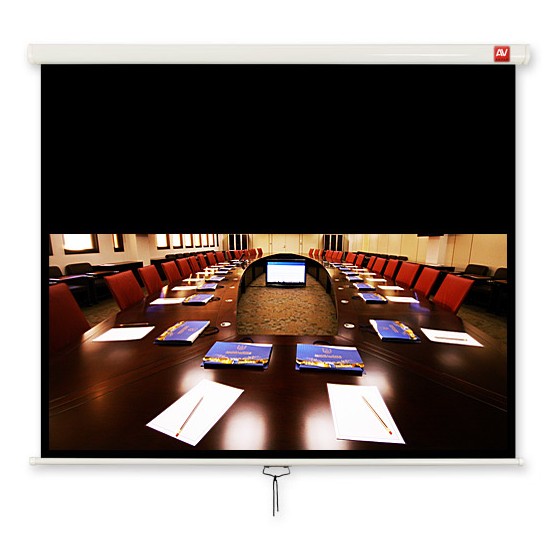 Ekran projekcyjny do zawieszenia na suficie lub ścianie AVTEK BUSINESS 240 (sufitowy, ścienny  rozwijane ręcznie  230 x 144 cm  
