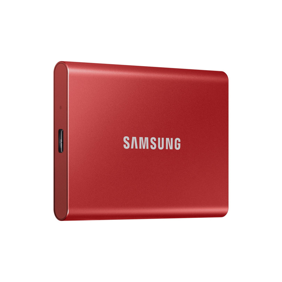 Dysk zewnętrzny SSD Samsung T7 (500GB  USB 3.2  czerwony  MU-PC500R/WW)