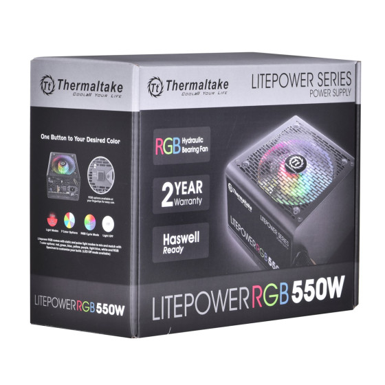 Zasilacz Thermaltake Litepower RGB PS-LTP-0550NHSANE-1 (550 W  Aktywne  120 mm)