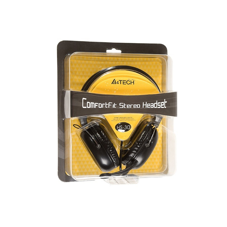 Słuchawki z mikrofonem A4 TECH Hs-30 A4TSLU29942 (kolor czarny)