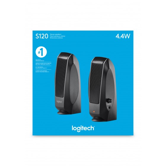 Zestaw głośników Logitech S120 980-000010 (2.0  kolor czarny)