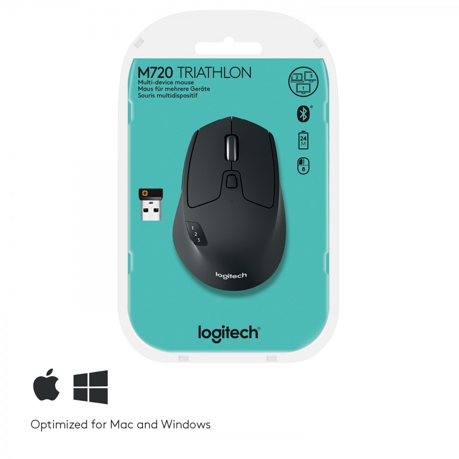 Mysz Logitech M720 TRIATHLON 910-004791 (optyczna  1000 DPI  kolor czarny)