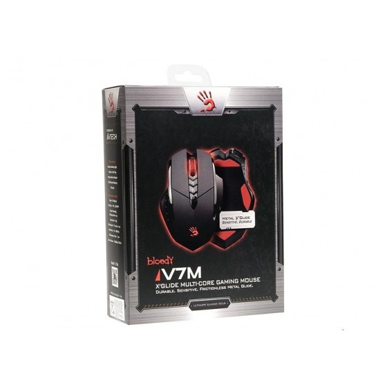 Mysz komputerowa A4 TECH Bloody V7m A4TMYS43940 (optyczna  3200 DPI  kolor czarny)
