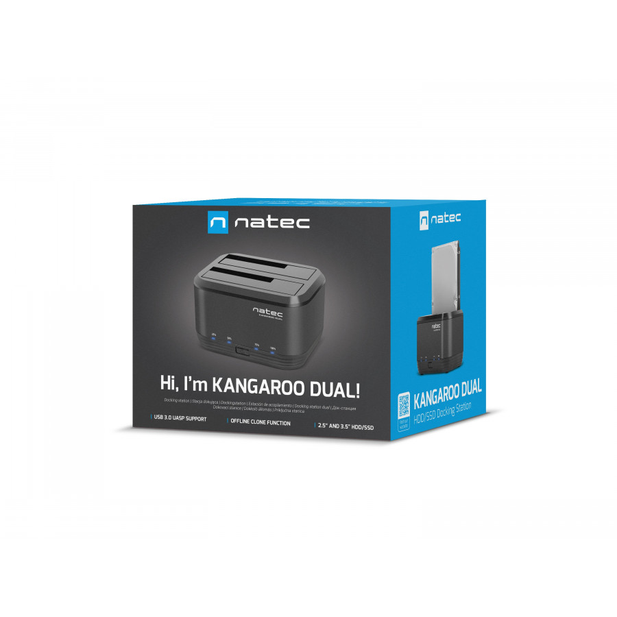 Stacja dokująca NATEC Kangaroo NSD-0955 (2.5", 3.5"  USB 3.0  czarny)