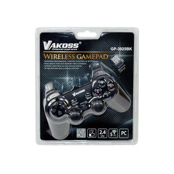 Gamepad bezprzewodowy VAKOSS GP-3925BK (PC, PS3  kolor czarny)