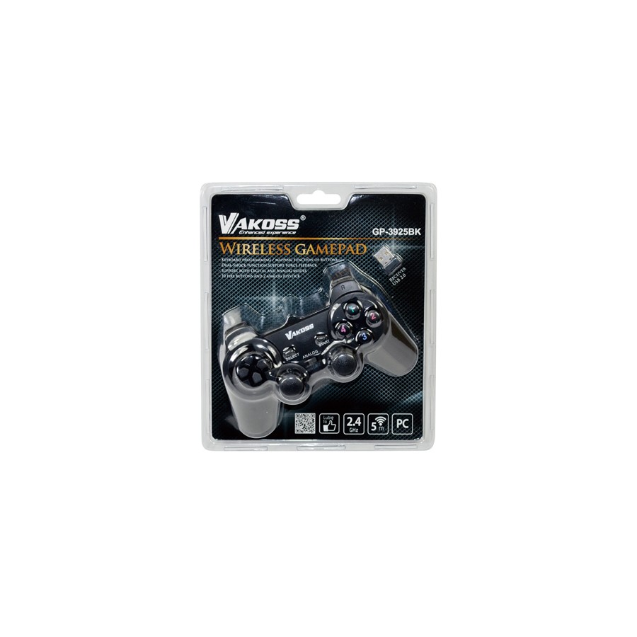 Gamepad bezprzewodowy VAKOSS GP-3925BK (PC, PS3  kolor czarny)