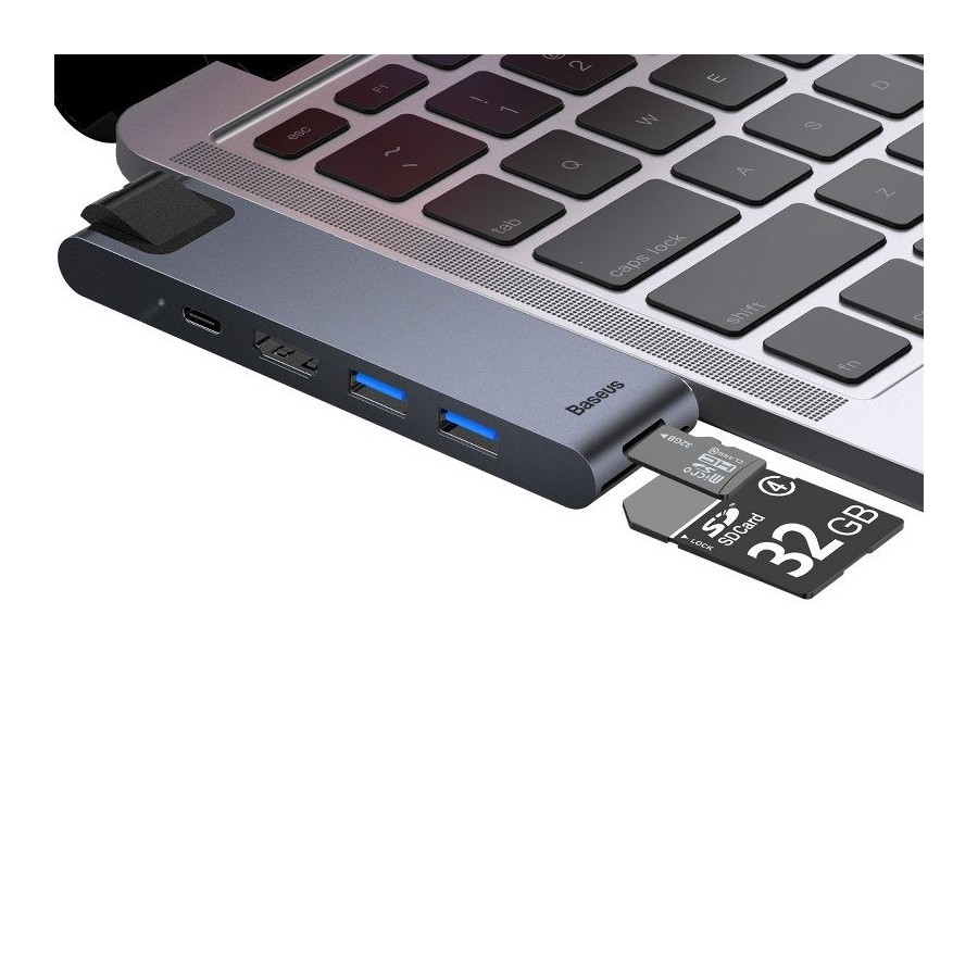 Hub Baseus CAHUB-L0G (2x USB 3.0  kolor szary)