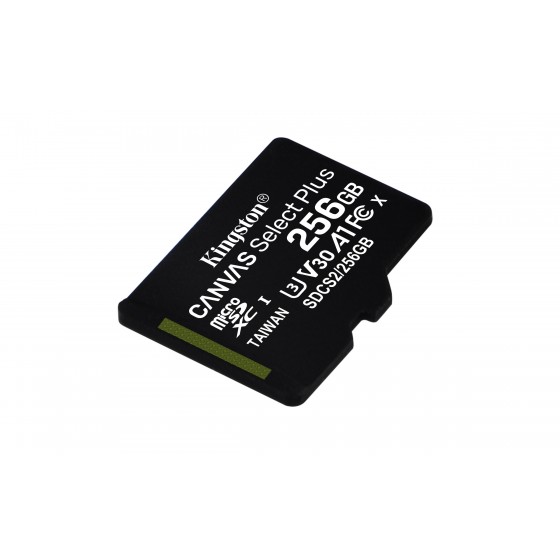 Karta pamięci z adapterem Kingston Canvas Select Plus SDCS2/256GB (256GB  Class 10, Class U1, V10  + adapter)