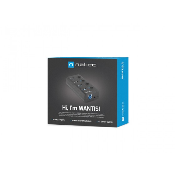 Hub NATEC Mantis 2 NHU-1557 (4x USB 3.0  kolor czarny)