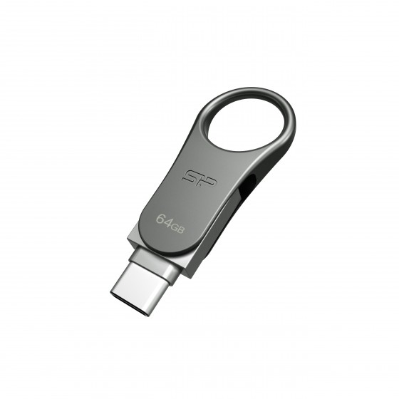 Pendrive Silicon Power Mobile C80 64GB USB 3.1/Type-C Silver