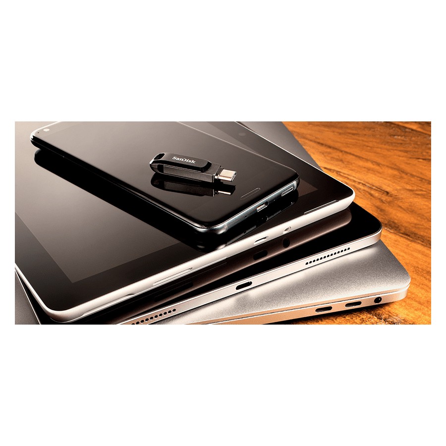 Pendrive SanDisk Ultra Dual GO SDDDC3-064G-G46 (64GB  USB 3.0, USB-C  kolor czarny)