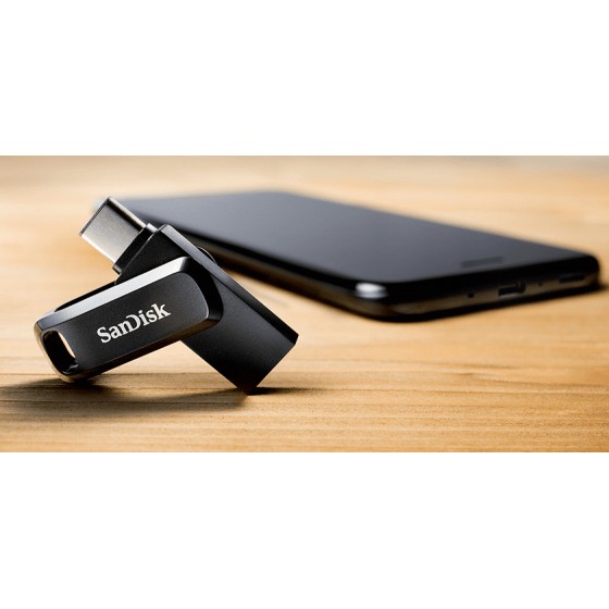 Pendrive SanDisk Ultra Dual GO SDDDC3-064G-G46 (64GB  USB 3.0, USB-C  kolor czarny)