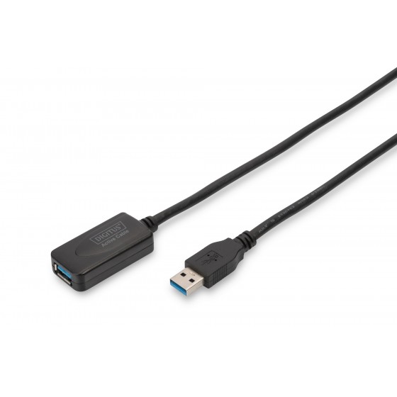 Kabel DIGITUS DA-73104 (USB M - USB F  5m  kolor czarny)