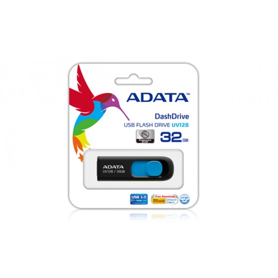 ADATA DashDrive UV128 128GB USB3.0 Black-Blue