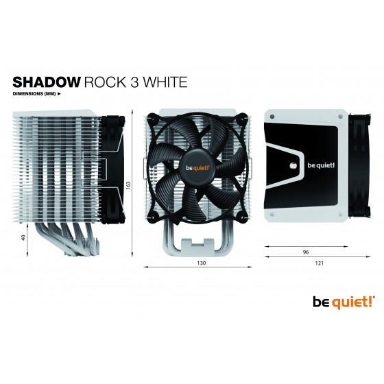 Chłodzenie CPU be quiet! SHADOW ROCK 3 WHITE