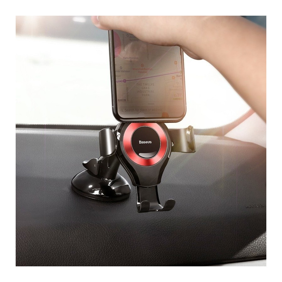 Uchwyt samochodowy do smartfona Baseus SUYL-XP09 (kolor czarno-czerwony)