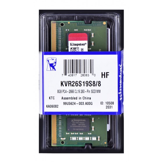 Pamięć Kingston KVR26S19S8/8 (DDR4 SO-DIMM  1 x 8 GB  2666 MHz  CL19)
