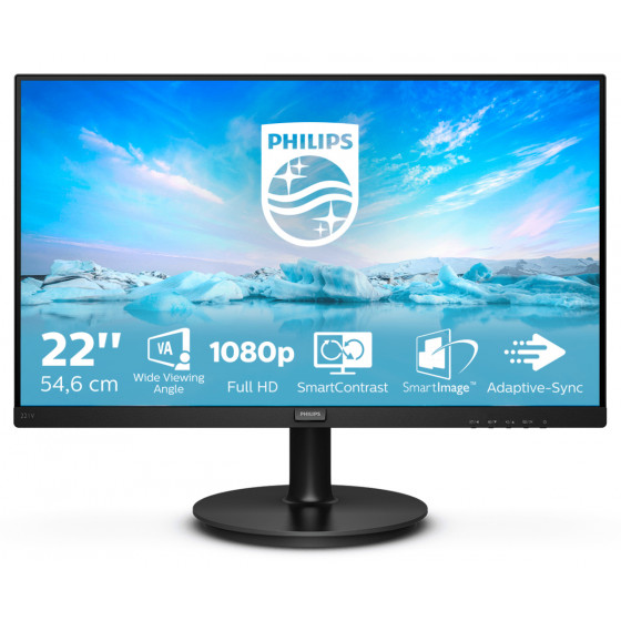 Monitor Philips 221V8A/00 (21,5"  VA  FullHD 1920x1080  HDMI, VGA  kolor czarny)