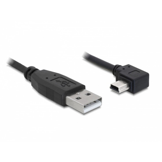 Kabel DELOCK 82684 (USB 2.0 typu A M - Mini-USB typ B M  5m  kolor czarny)