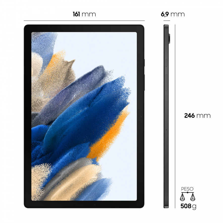Tablet Samsung Galaxy Tab A8 X200 4/128GB - szary - wymiary